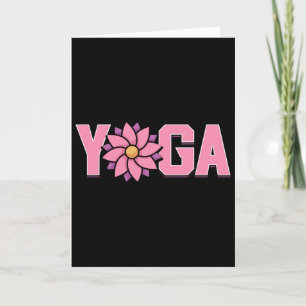 Eenvoudige Minimalistische Lotus Bloem Yoga Kaart