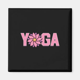 Eenvoudige Minimalistische Lotus Bloem Yoga Magneet