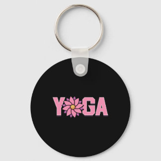Eenvoudige Minimalistische Lotus Bloem Yoga Sleutelhanger