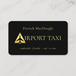 Eenvoudige Minimalistische Luchthaventaxi Visitekaartje