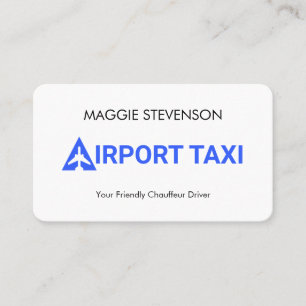 Eenvoudige Minimalistische Luchthaventaxi Visitekaartje