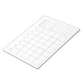 Eenvoudige minimalistische maandelijkse planner en notitieblok (Schuin)