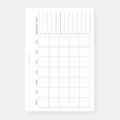 Eenvoudige minimalistische maandelijkse planner en post-it® notes (Voorkant)