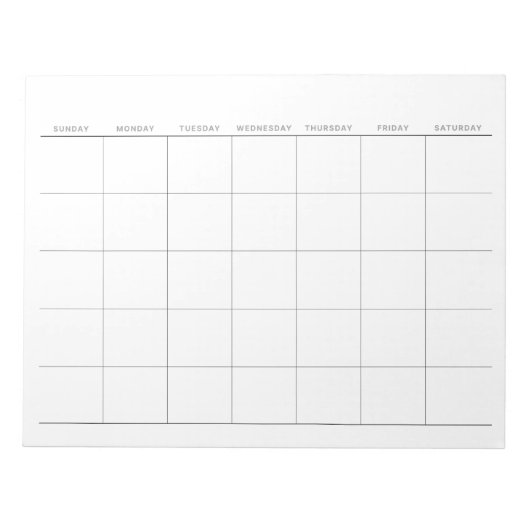 Eenvoudige minimalistische maandelijkse planner notitieblok (Voorkant)