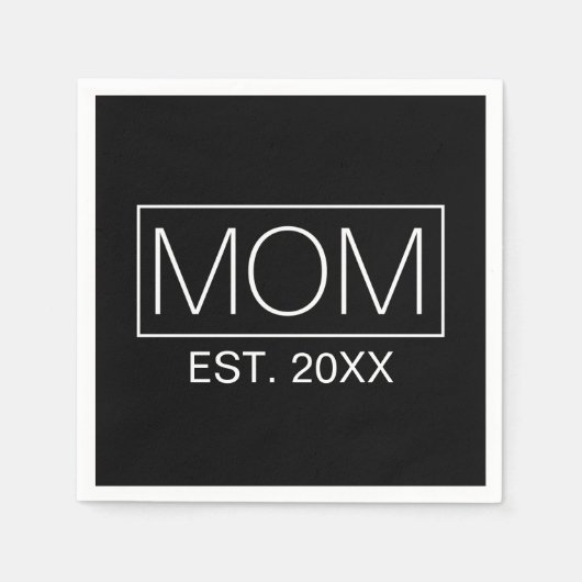 Eenvoudige minimalistische mama typografie | Papie Servet (Voorkant)
