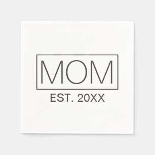 Eenvoudige minimalistische mama typografie Papie Servet