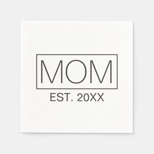 Eenvoudige minimalistische mama typografie | Papie Servet (Voorkant)