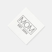 Eenvoudige minimalistische mama typografie | Papie Servet (Hoek)