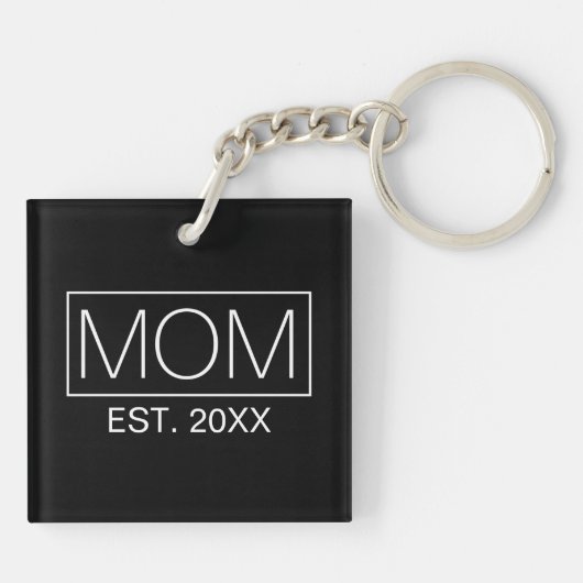 Eenvoudige minimalistische mama typografie | SLEUT Sleutelhanger (Achterkant)