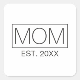 Eenvoudige minimalistische mama typografie | STICK Vierkante Sticker