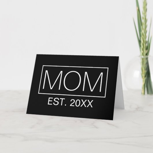 Eenvoudige minimalistische mama typografie | Wensk Kaart (Voorkant)