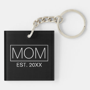 Eenvoudige minimalistische mams Typografie   Sleut Sleutelhanger