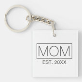 Eenvoudige minimalistische mams Typografie | Sleut Sleutelhanger (Voorkant)