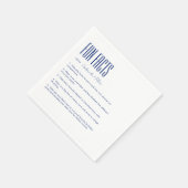 Eenvoudige minimalistische marine blauw leuke feit servet (Hoek)