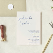 Eenvoudige minimalistische marine blauw moderne br kaart