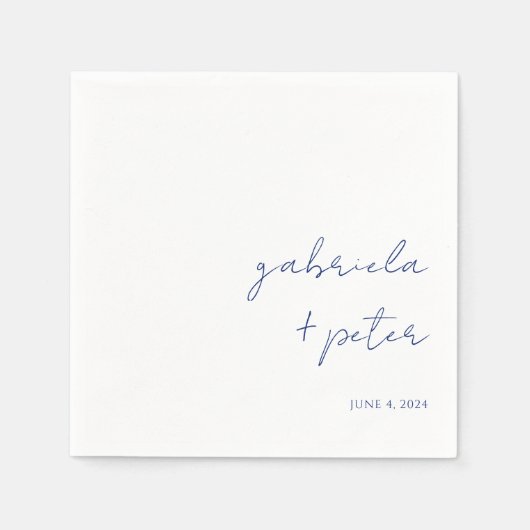 Eenvoudige minimalistische marine blauw moderne br servet (Voorkant)