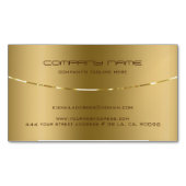 Eenvoudige minimalistische metallic gouden achterg magnetisch visitekaartje (Voorkant)