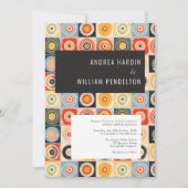 Eenvoudige minimalistische Mid Century Modern Wedd Kaart (Voorkant)