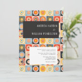 Eenvoudige minimalistische Mid Century Modern Wedd Kaart (Staand voorkant)