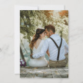 Eenvoudige minimalistische Mid Century Modern Wedd Kaart (Achterkant)