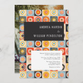 Eenvoudige minimalistische Mid Century Modern Wedd Kaart (Voorkant / Achterkant)