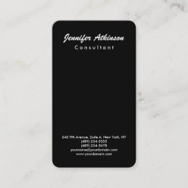 Eenvoudige minimalistische minimalistische zwarte  visitekaartje