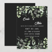 Eenvoudige minimalistische mint groene bruiloft we kaart (Voorkant / Achterkant)