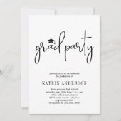 Eenvoudige Minimalistische Moderne Afstudeeruitnod Kaart (Voorkant)