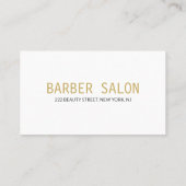 Eenvoudige, minimalistische moderne barber shop visitekaartje (Achterkant)