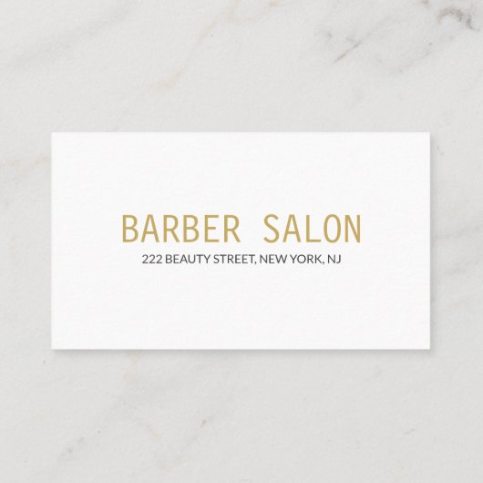 Eenvoudige, minimalistische moderne barber shop visitekaartje (Achterkant)
