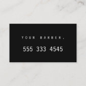 Eenvoudige, minimalistische moderne barber shop visitekaartje (Voorkant)