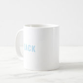 Eenvoudige Minimalistische Moderne Blauwe Monogram Koffiemok (Voorkant links)