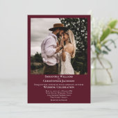 Eenvoudige minimalistische moderne Bourgondische f Kaart (Staand voorkant)