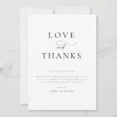 Eenvoudige minimalistische moderne bruiloft bedank kaart (Voorkant)
