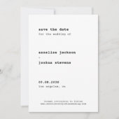 Eenvoudige, minimalistische moderne bruiloft save the date (Voorkant)
