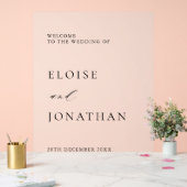 Eenvoudige minimalistische moderne bruiloft welkom acryl bord (Huwelijk)