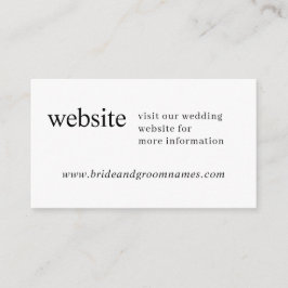 Eenvoudige minimalistische moderne chique bruiloft informatiekaartje