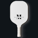 Eenvoudige minimalistische moderne chique monogram pickleball paddle<br><div class="desc">Eenvoudige minimalistische moderne chique monogram naam Pickleball Paddle</div>