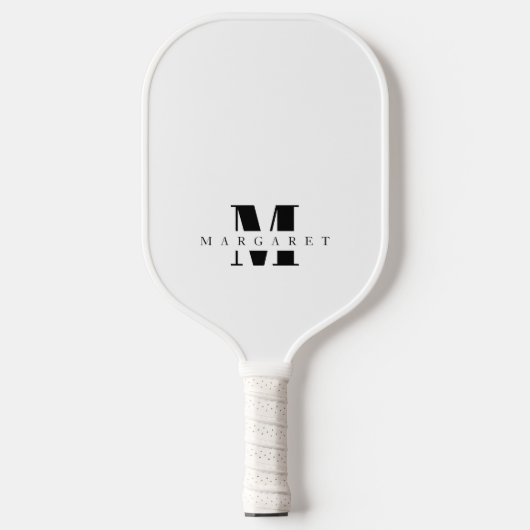Eenvoudige minimalistische moderne chique monogram pickleball paddle (Voorkant)