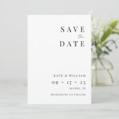 Eenvoudige minimalistische moderne elegante bruilo save the date (Staand voorkant)