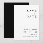 Eenvoudige minimalistische moderne elegante bruilo save the date (Voorkant / Achterkant)