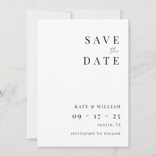 Eenvoudige minimalistische moderne elegante bruilo save the date