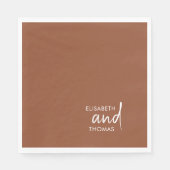 Eenvoudige minimalistische moderne elegante papier servet (Voorkant)