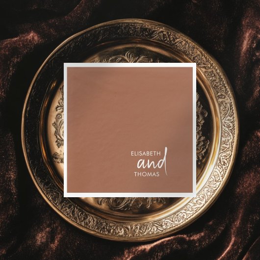 Eenvoudige minimalistische moderne elegante papier servet