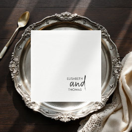 Eenvoudige minimalistische moderne elegante papier servet