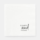 Eenvoudige minimalistische moderne elegante papier servet (Voorkant)