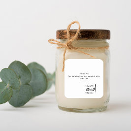 Eenvoudige minimalistische moderne elegante sticke vierkante sticker