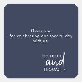 Eenvoudige minimalistische moderne elegante sticke vierkante sticker