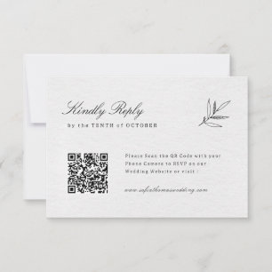 Eenvoudige Minimalistische Moderne Eucalyptus Olij RSVP Kaartje