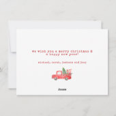 Eenvoudige Minimalistische Moderne Familie Foto Va Feestdagenkaart (Achterkant)